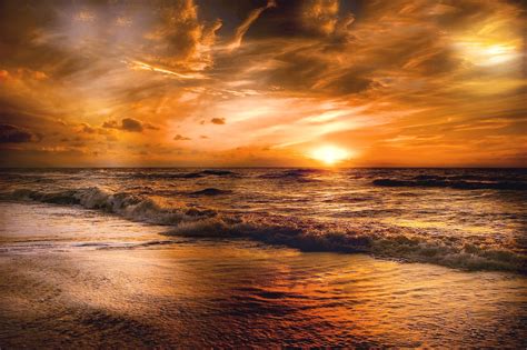 Nature Cloud Horizon Sunset Sky Ocean Wallpaper Coolwallpapers Me