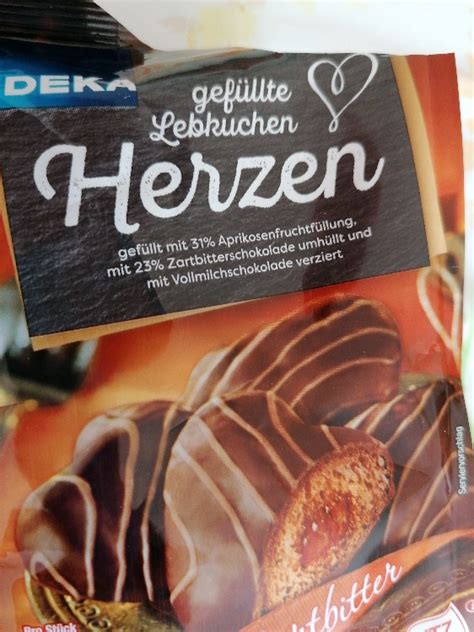 Edeka Lebkuchen Herzen gefüllt Kalorien Weihnachtliches Fddb