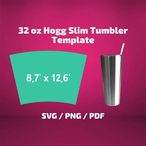 Hogg 32 Oz Slim Tumbler Template Svg Png Pdf Sublimation Wrap Cricut Silhouette Etsy