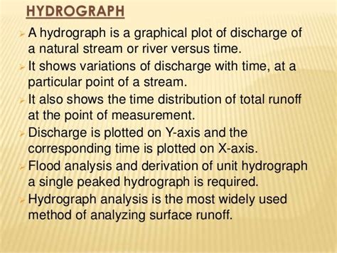 Hyetograph and hydrograph analysis