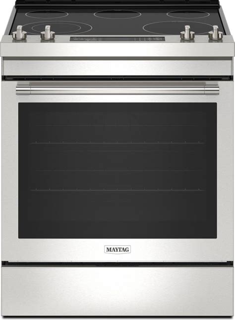 Maytag® 30 Fingerprint Resistant Stainless Steel Slide In Electric Range Appliance Direct