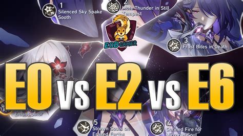 E0 Vs E2 Vs E6 Acheron In Honkai Star Rail Youtube