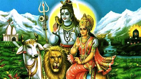 Shiv Parvati On Lion And Cow HD Shiv Parvati Wallpapers | HD Wallpapers ...