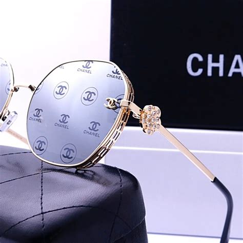 Chanel Round Gold Frame Sunglasses Silver ©beach Babe Bikini