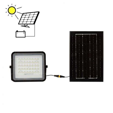 V Tac Faro Led Con Pannello Solare W Bianco Freddo