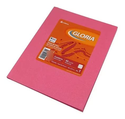 Cuaderno Gloria Tapa Dura X Hojas Rayadas Forrado Rosa