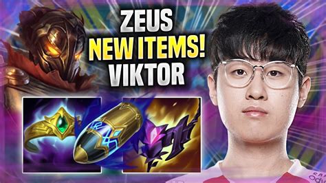 Zeus Is A Beast With Viktor New Items T1 Zeus Plays Viktor Top Vs