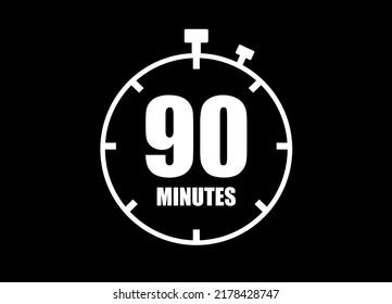 90 Minutes Simple Timer Clock Vector Stock Vector (Royalty Free ...