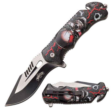 Skull Lightening Master Usa Spring Assisted Knife Property Room