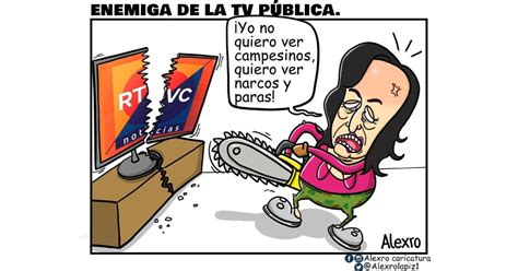 Caricatura Enemiga De La Tv P Blica