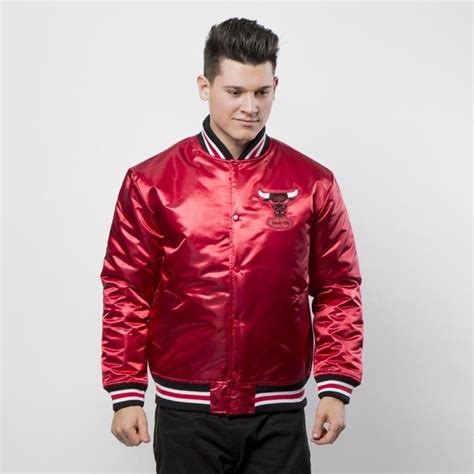 Kurtka Mitchell And Ness Chicago Bulls Jacket Red Nba Satin Jacket