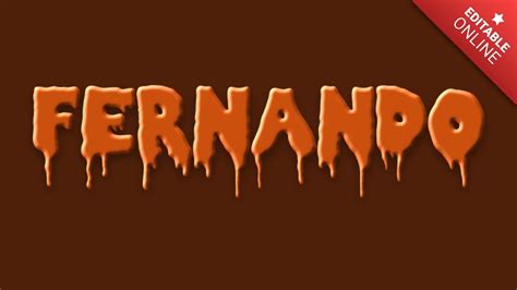 Fernando Chocolate Dripping Font Text Effect Generator