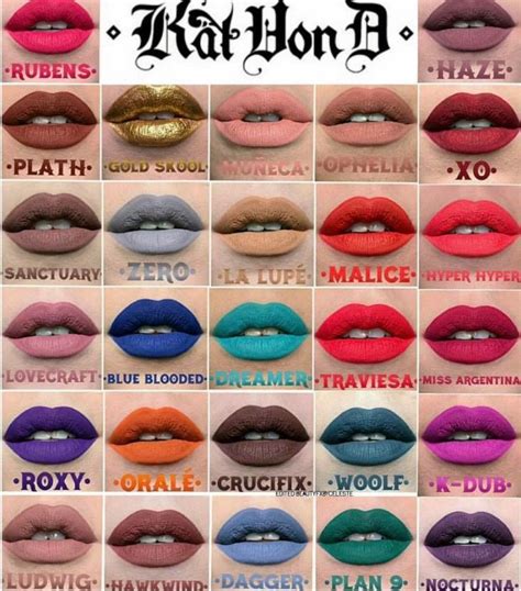 All Of Kat Von Ds New 2017 Everlasting Liquid Lipstick Shades Thought