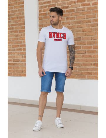 Camiseta Bordada Atacado Masculina Revanche Edmond Branco Roupas