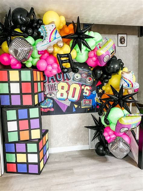 80s Theme Balloon Garland 80s Birthday Parties 80s Party Decorations 80s Theme Party