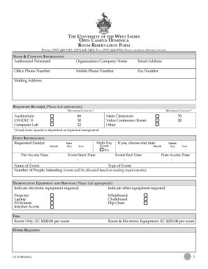 Fillable Online Open Uwi Online Request Form Open Campus Uwi Edu