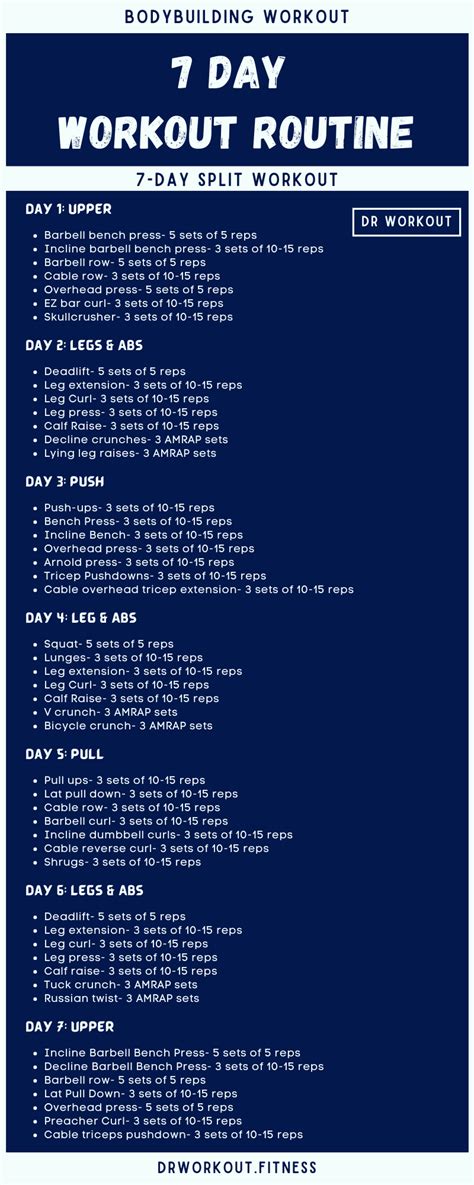 Gym Workout Chart For Men Pdf