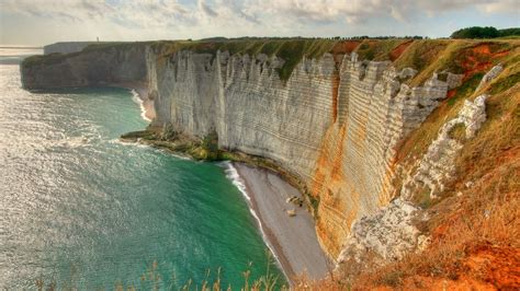 1920x1080 Resolution Gray And Green Mountain Coast Nature HD