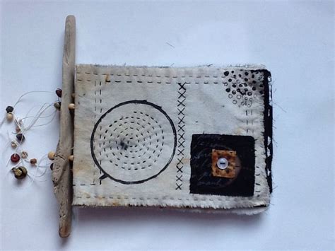 Ineke Berlyn Art Textile Book On Circles In Neutrals Handmade Books