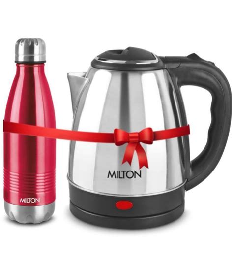 Milton Combo Set Go Electro Stainless Steel Kettle Litres Silver