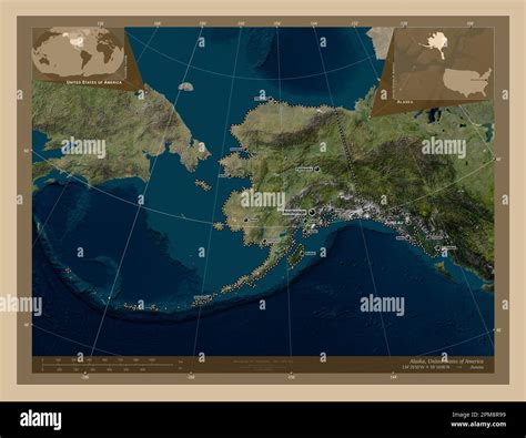 Alaska map cities hi-res stock photography and images - Alamy