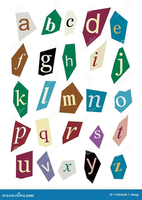 Newspaper Cutout Alphabet Vector Illustration | CartoonDealer.com #18907132