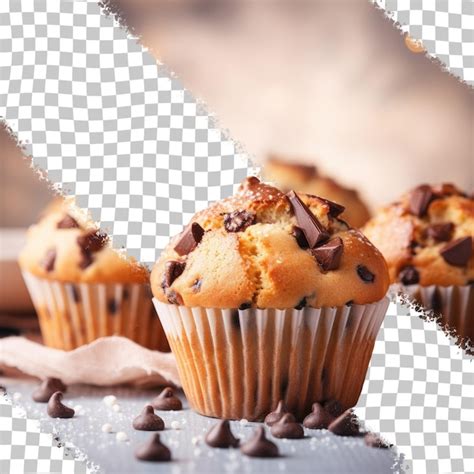 Receta De Deliciosos Muffins De Chocolate Con Fondo Transparente Y