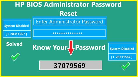 How To Reset Hp Bios Administrator Password Reset Bios Setup Password Bios Password Win10