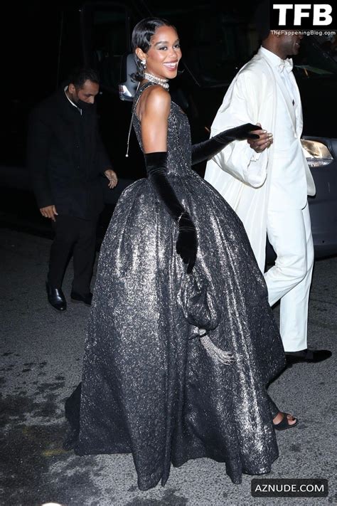 Laura Harrier Sexy Seen Flaunting Her Hot Tits At The Met Gala In New York City Aznude