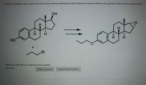 Solved Propose A Synthesis Of The Target Molecule From The Chegg