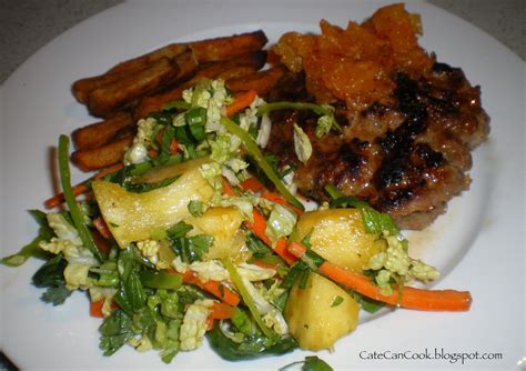 Cate Can Cook So Can You Thai Style Pork Burgers With Pineapple Relish And Snow Pea And Mint