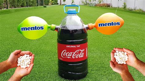 Experiment Balloons Vs Coca Cola And Mentos Youtube