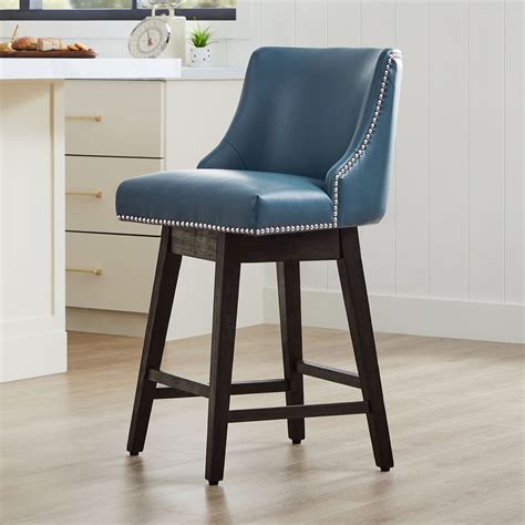 Blue Leather Counter Height Stools Deals Fabricadascasas