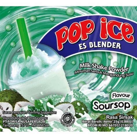 Pop Ice Soursop Flavor 250gram 10 Sachets 25gram Pack Of 4