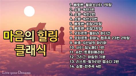 한국인이 가장 좋아하는 클래식 명곡 14곡쇼팽 모차르트 베토벤등 Youtube