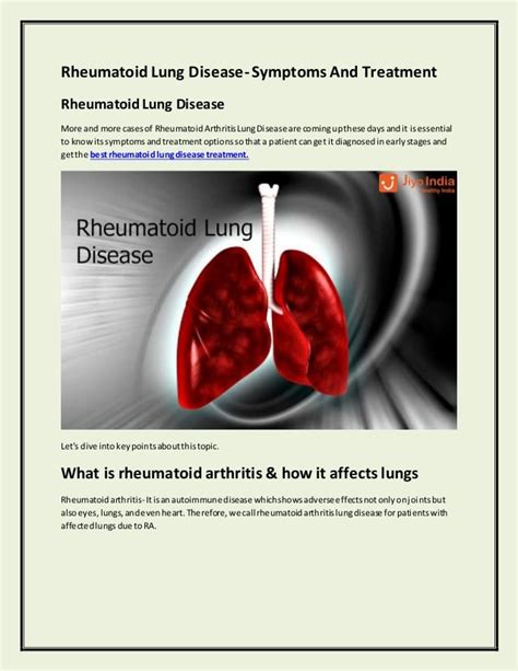 Rheumatoid Lung Disease Treatment