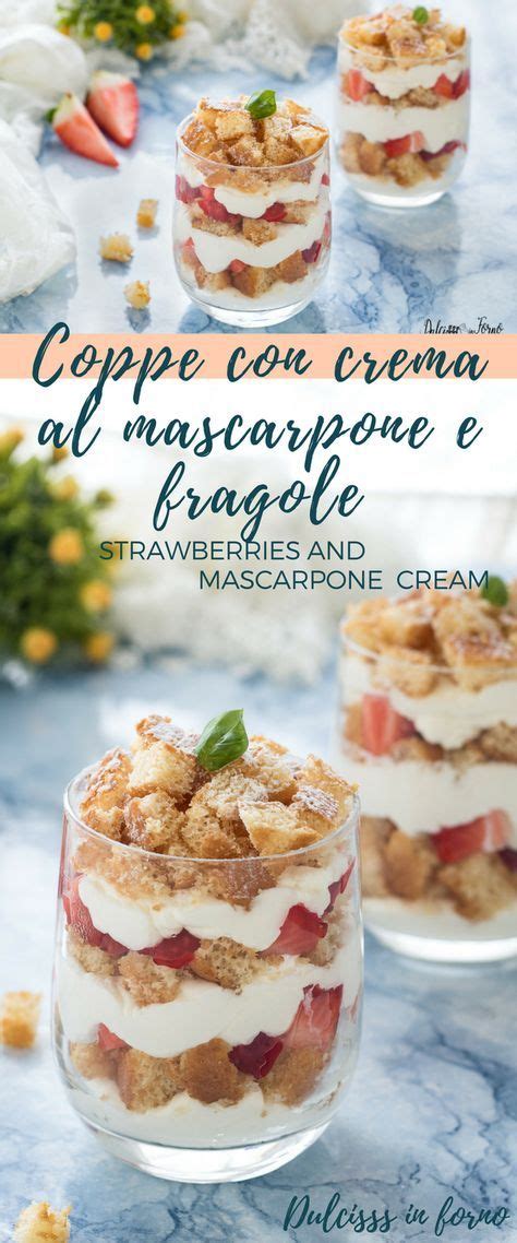 Coppe Mascarpone E Fragole Bicchierini Dolci Con Crema Al Mascarpone