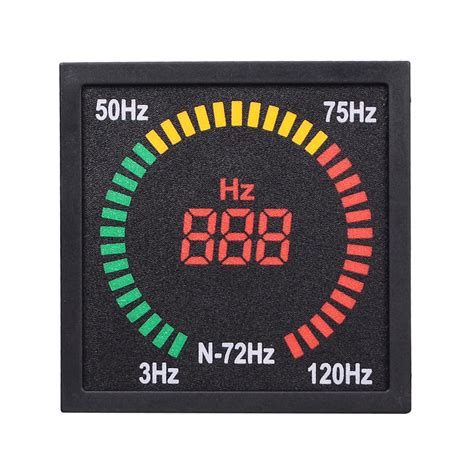 N 72hz 3~120hz 68mm Hole Size Digital Frequency Meter 73mm Square Panel Led Display Electrical