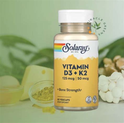 Promo Solaray Vitamin D Iu K Mk Mcg Vegcaps Vitamin D