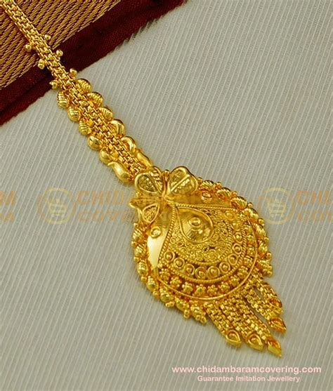 Buy Latest Gold Big Maang Tikka Design Pure Gold Plated Guarantee