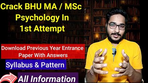 How To Crack Bhu Ma Msc Psychology Bhu Ma Msc Psychology