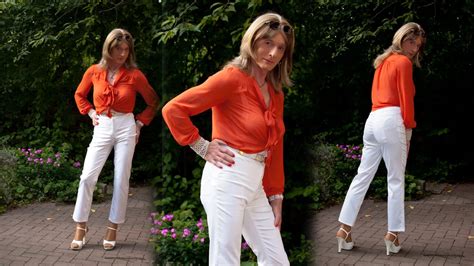 Garter Belt Nylon Stockings Under Sheer White Pants Shemale Amateur Amateur Porn XHamster