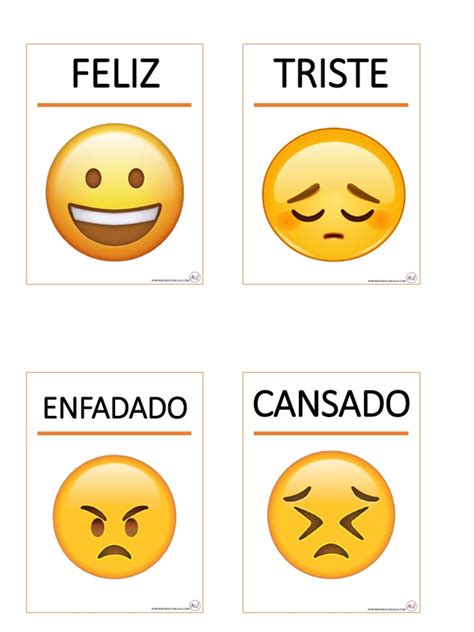 Tarjetas Emociones Para Imprimir