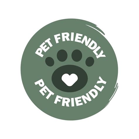 Premium Vector Pet Friendly Sign Animal Friendly Sign On White