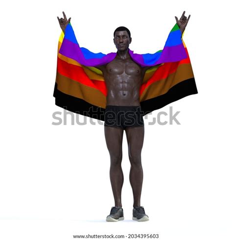 3d Render Black Man Who Gay Stock Illustration 2034395603 Shutterstock