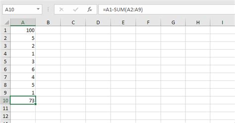 Subtract In Excel Step By Step Tutorial