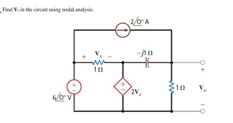 Solved Find Vo In The Circuit Using Nodal Analysis