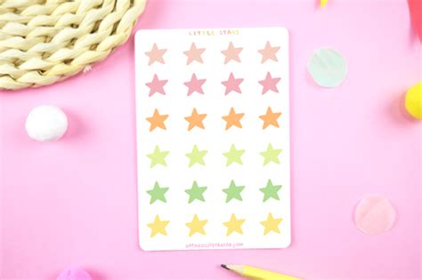 Stars Deco Sticker Sheet 03 APenas Illustrator