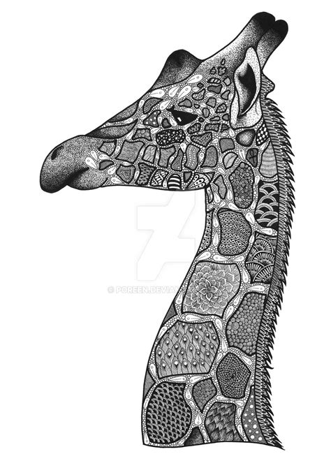 Zentangle Giraffe by poreen on DeviantArt