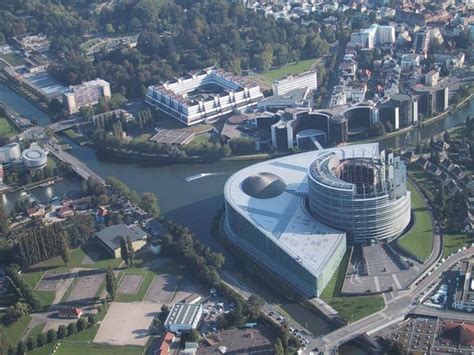 European parliament from above Strasbourg France - Photorator